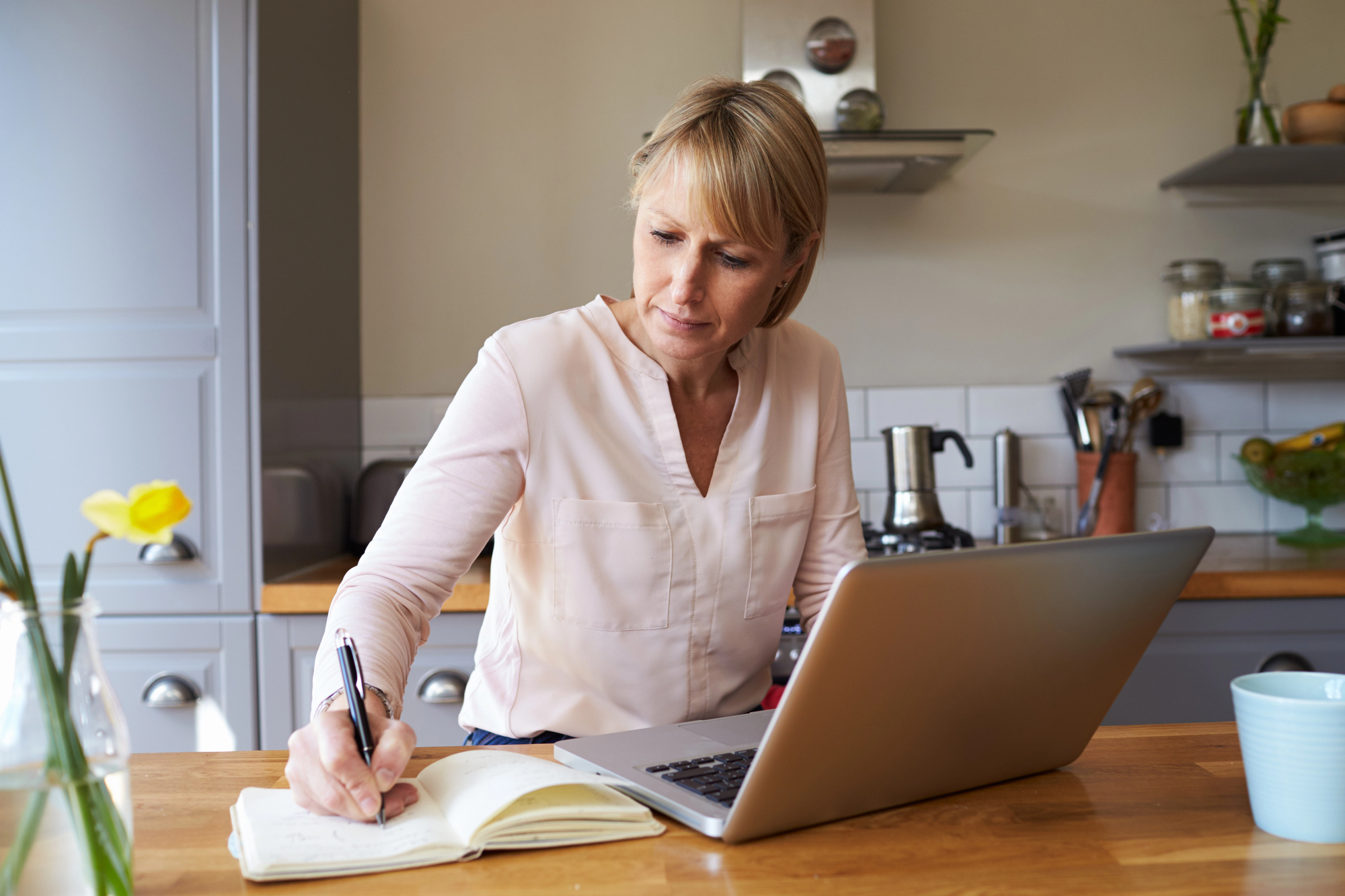 small business owner working from home