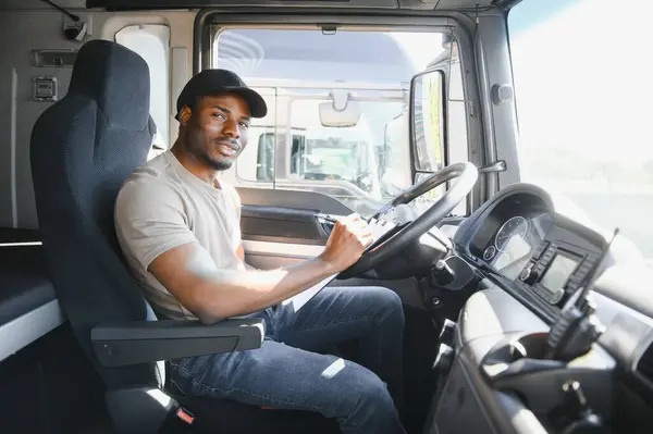 truck driver preparing for their next delivery route