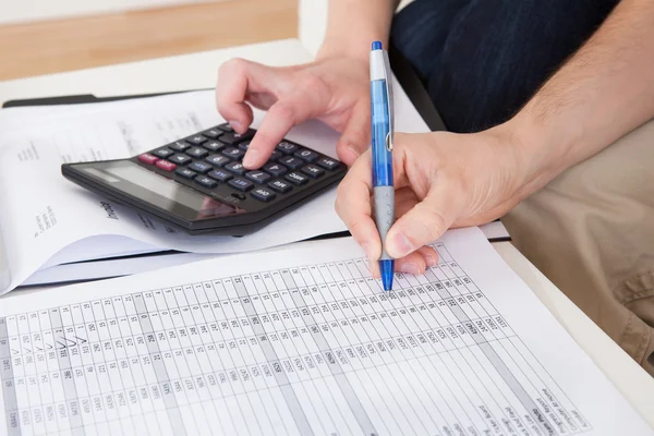 small business owners checking their expense report