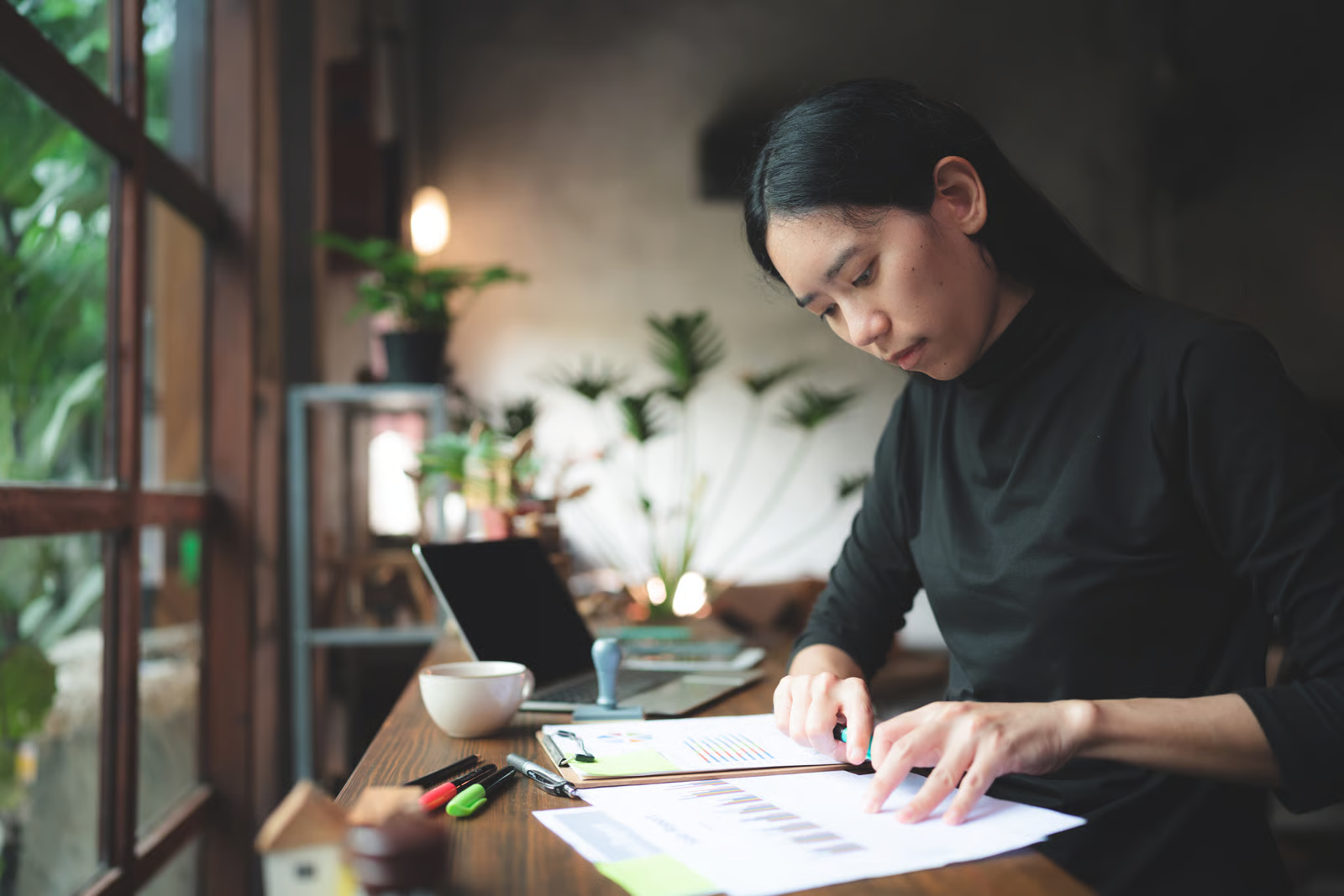 freelancer checking their financial report