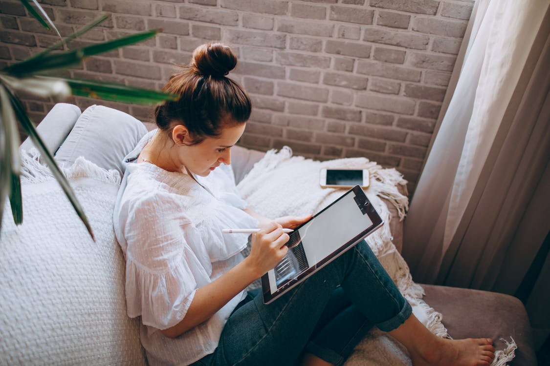 Fiverr freelancer working at home 