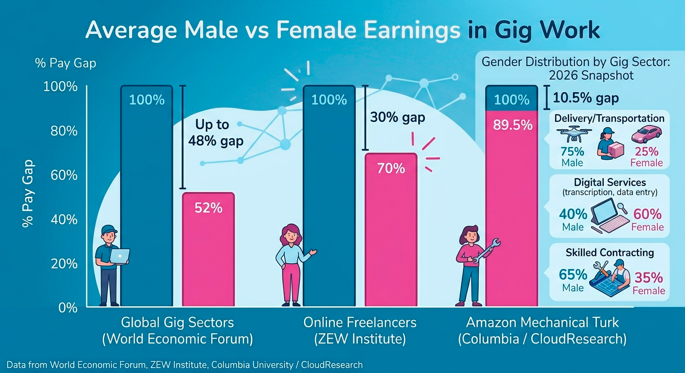 Male VS Female earning in GIG work