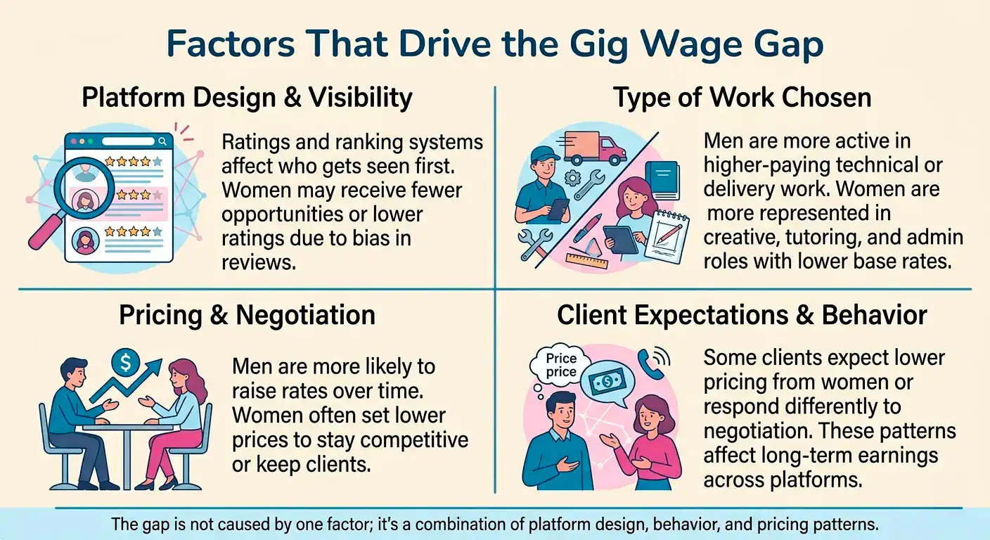 Factors that drive the GIG wage gap
