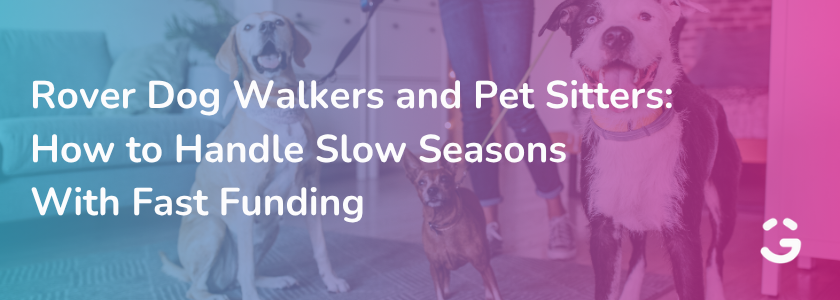Rover Dog Walkers and Pet Sitters: How to Handle Slow Seasons With Fast Funding