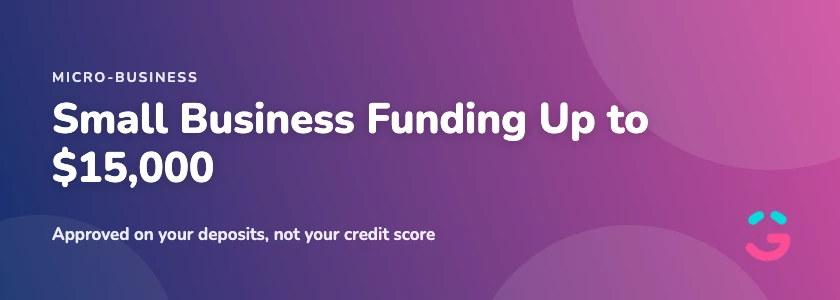 Micro-business owner reviewing funding options of up to $15,000